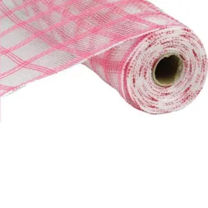 10.5" Dark Pink Faux Jute Check Mesh RY8306F1