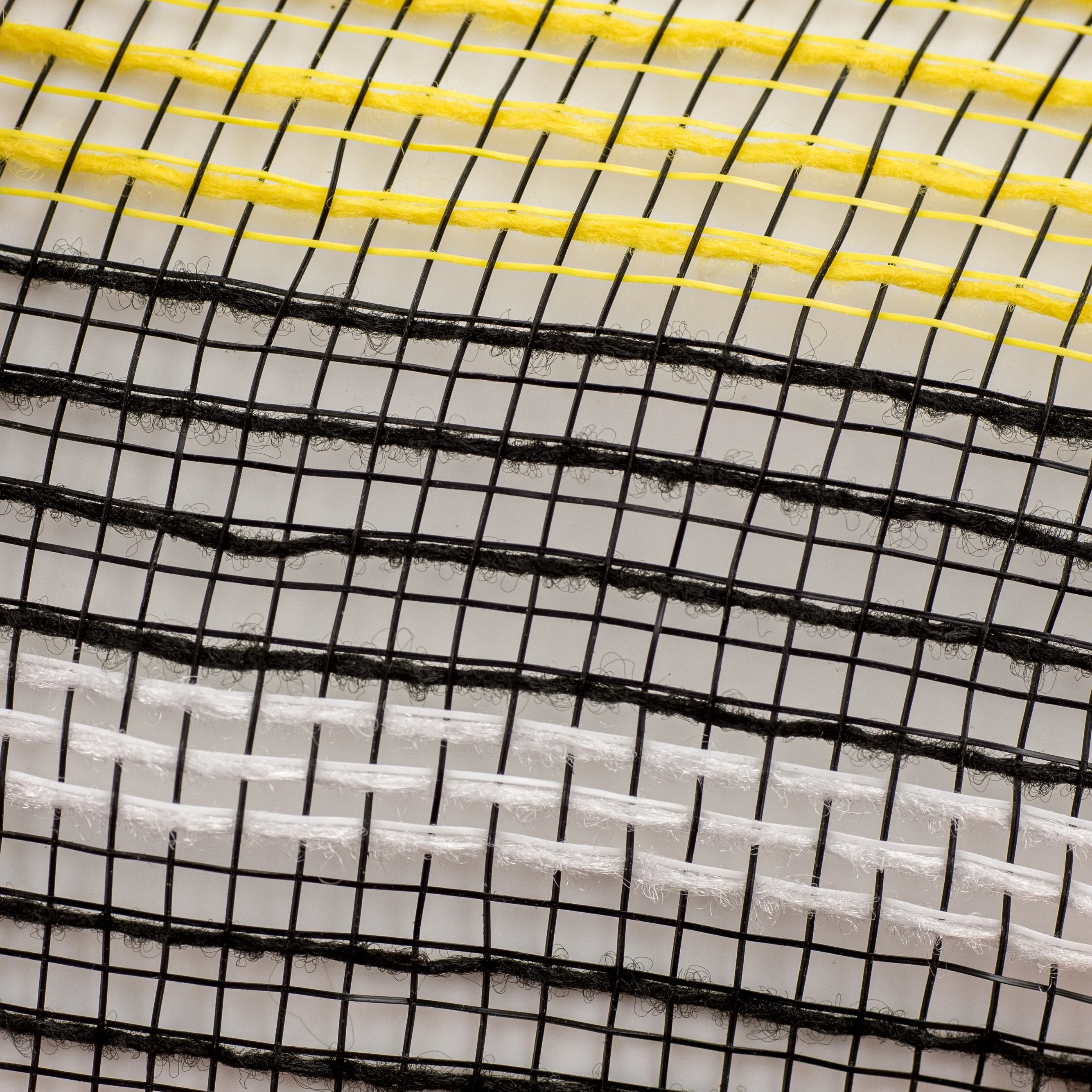 10" Bold Stripe Fabric Mesh: Yellow, Black, White