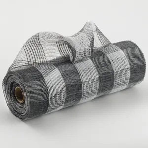 10" Buffalo Plaid Mesh: Grey & White