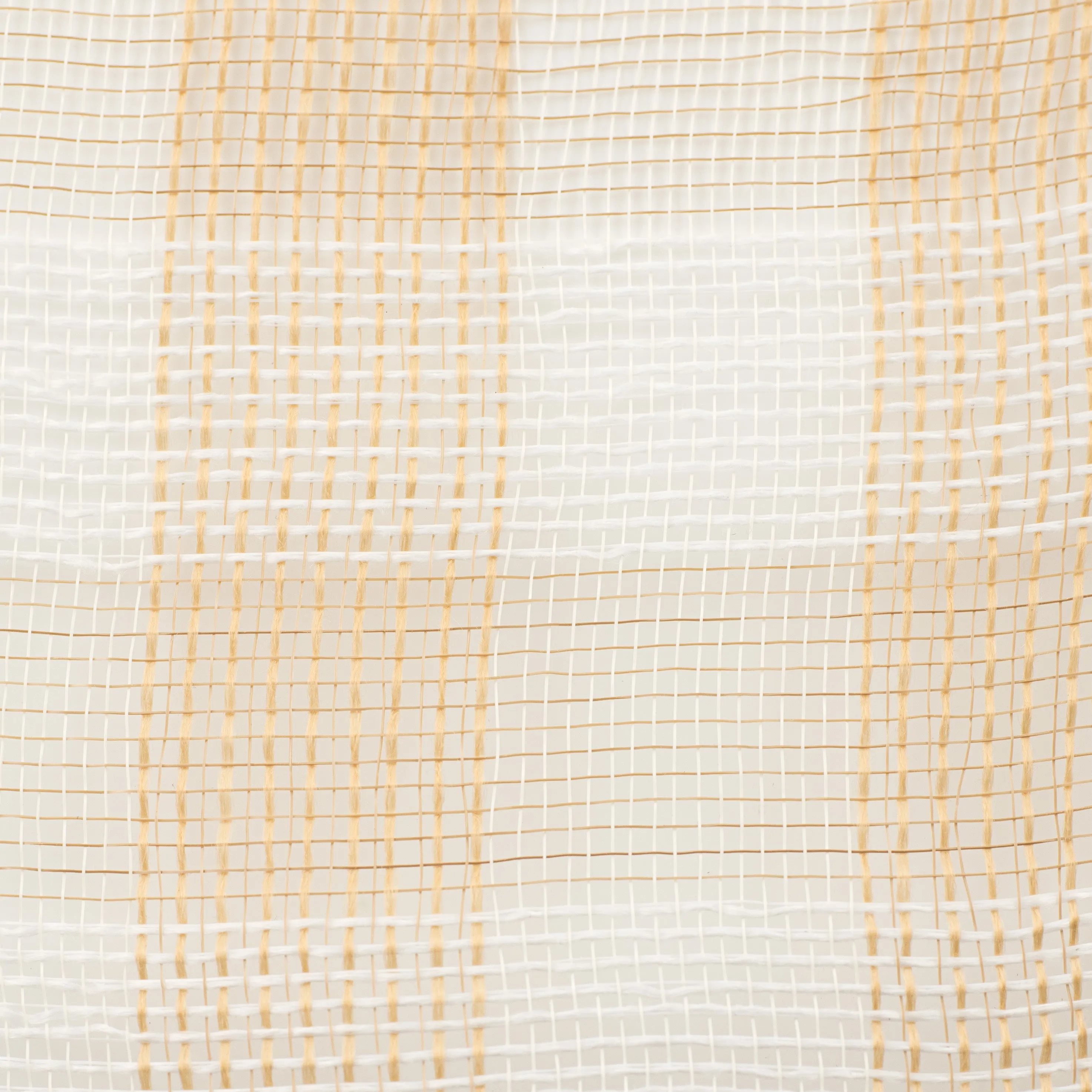 10" Buffalo Plaid Mesh: Natural & White
