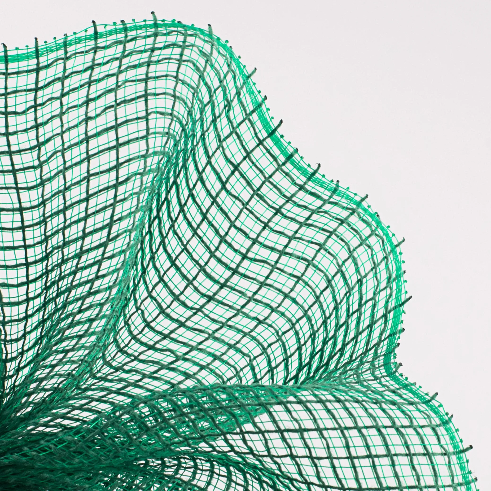 10" Check Fabric Mesh: Emerald Green