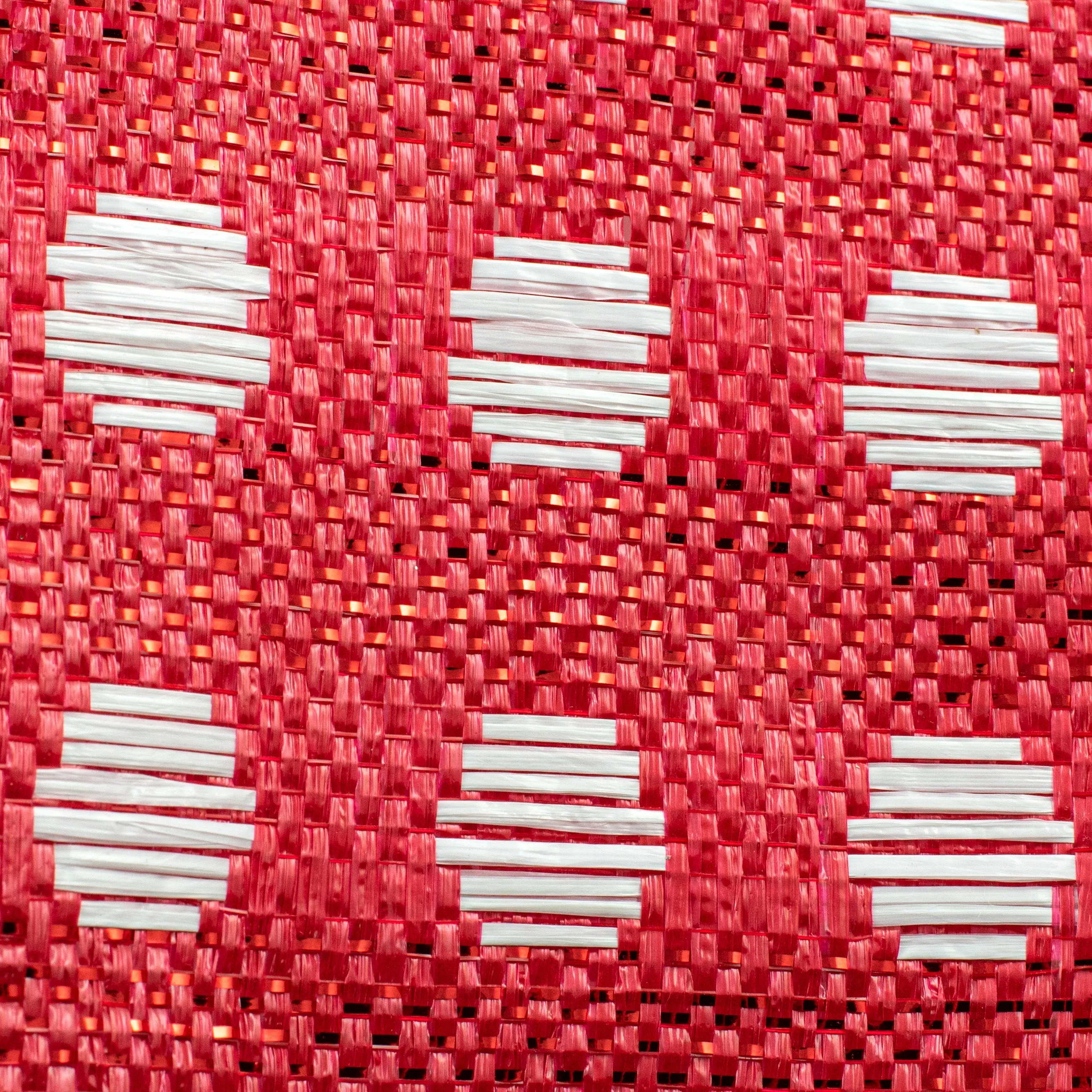 10" Polka Dot Woven Mesh: Red & White