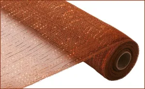 21" Deco Poly Mesh: Metallic Brown/Copper Foil