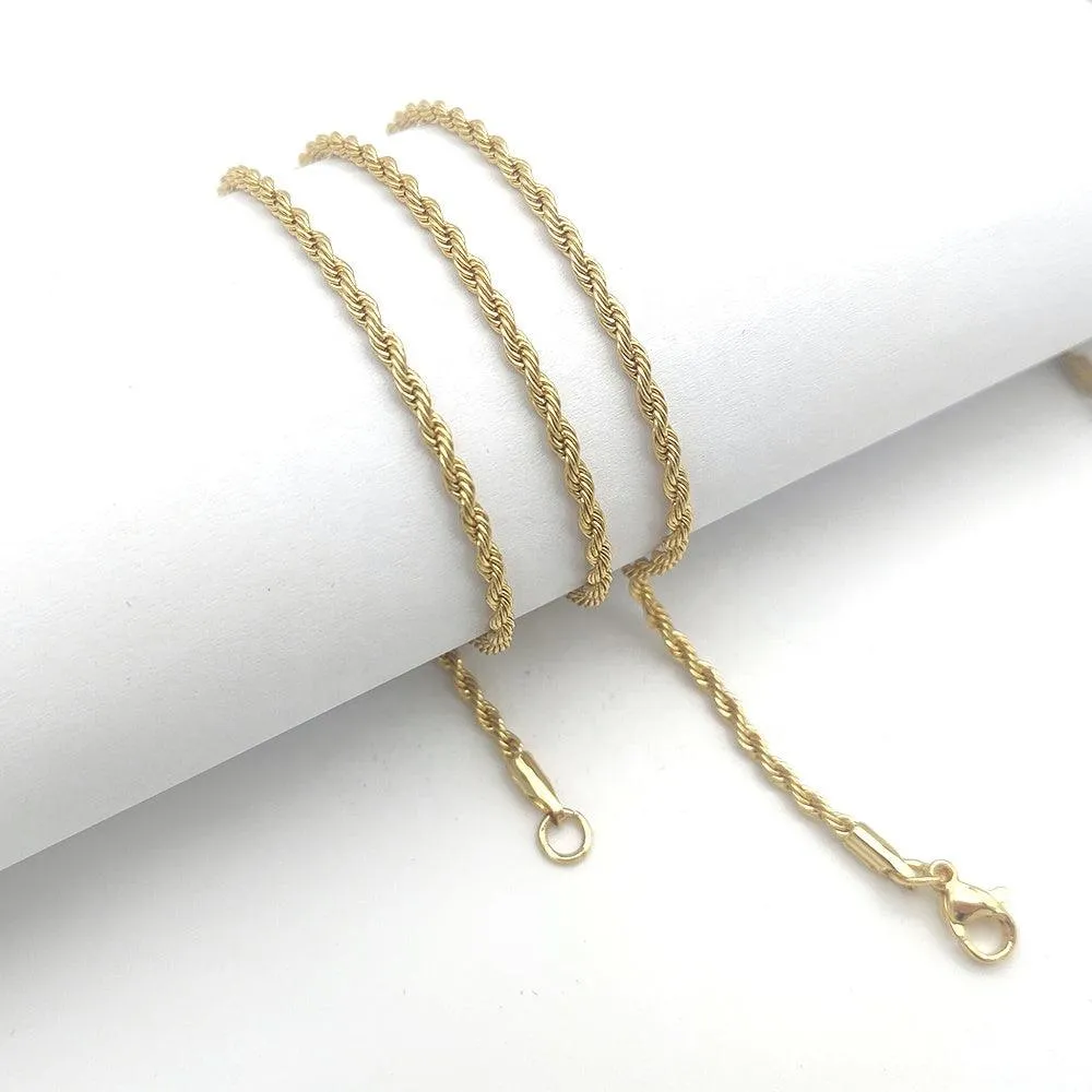 2mm Gold Rope Chain