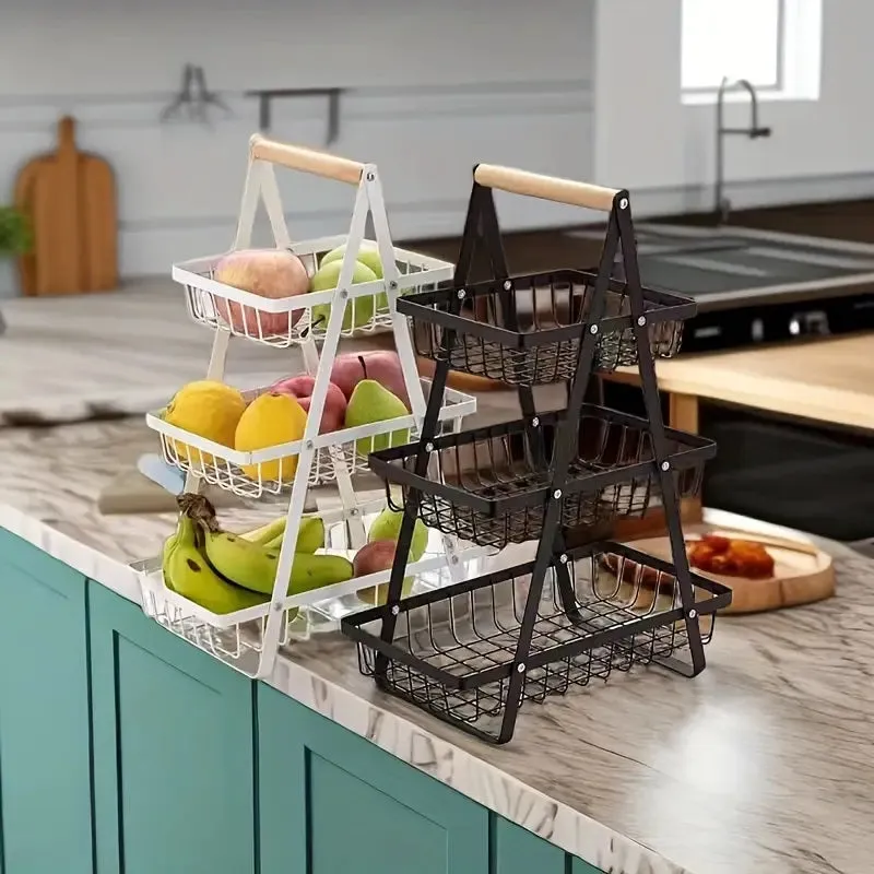 3 Tier Metalic Multi Purpose Storage Basket (5293)