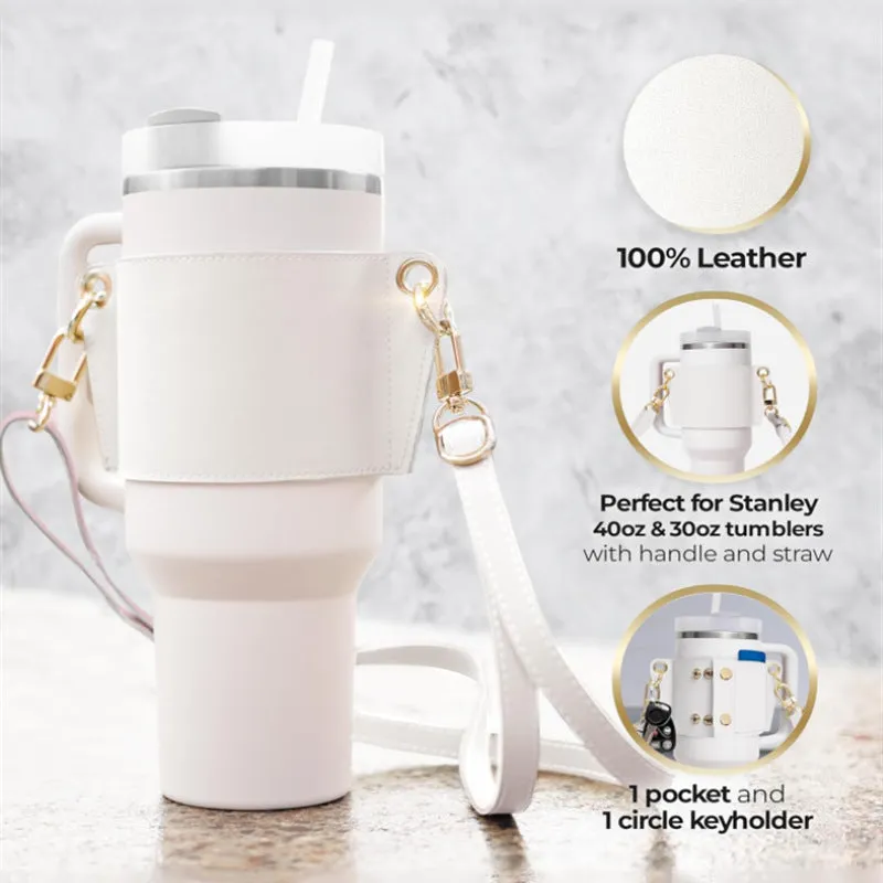 40ml Ice Cup Cover Portable Crossbody Water Bottle Carrying Case