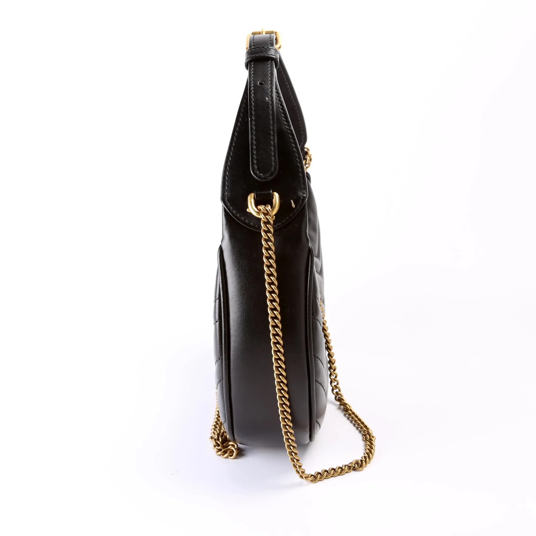 699514 GG Marmont Half-Moon Mini Bag