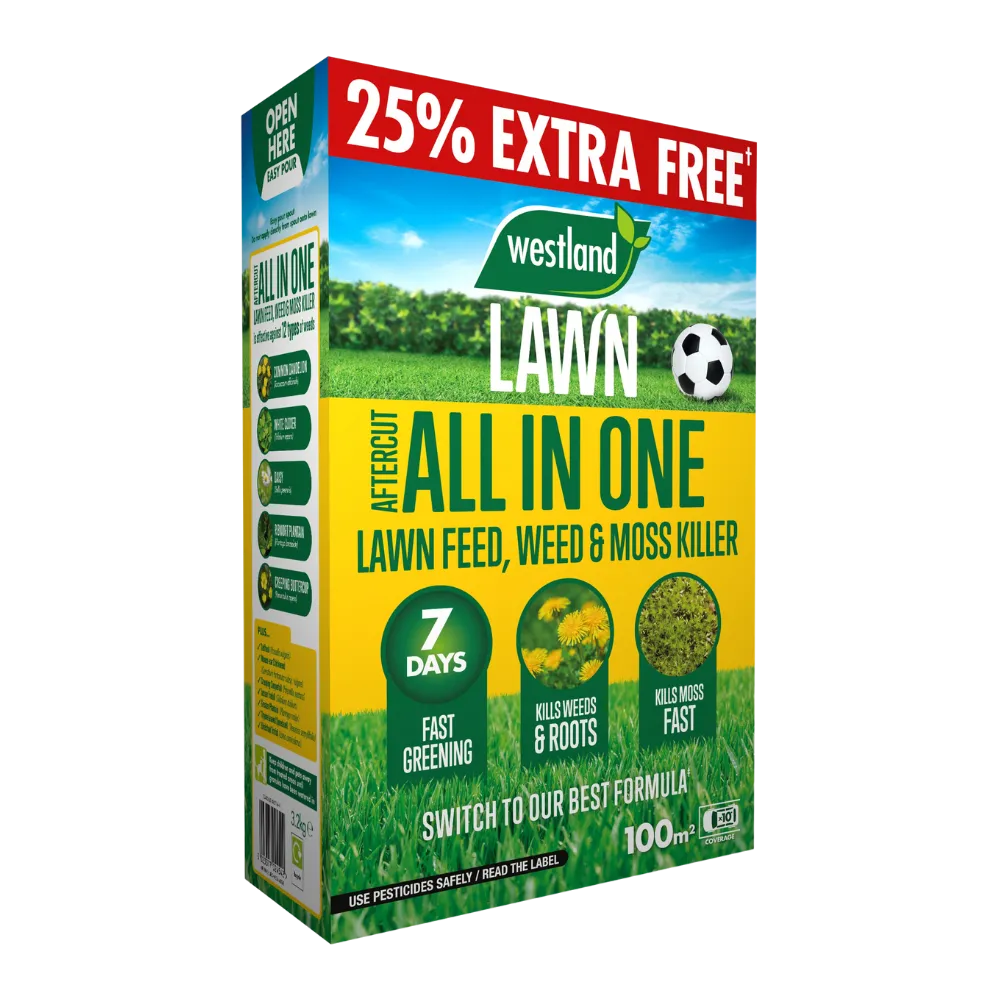 Add-on Aftercut All In One Lawn Feed, Weed and Moss Killer 100m2