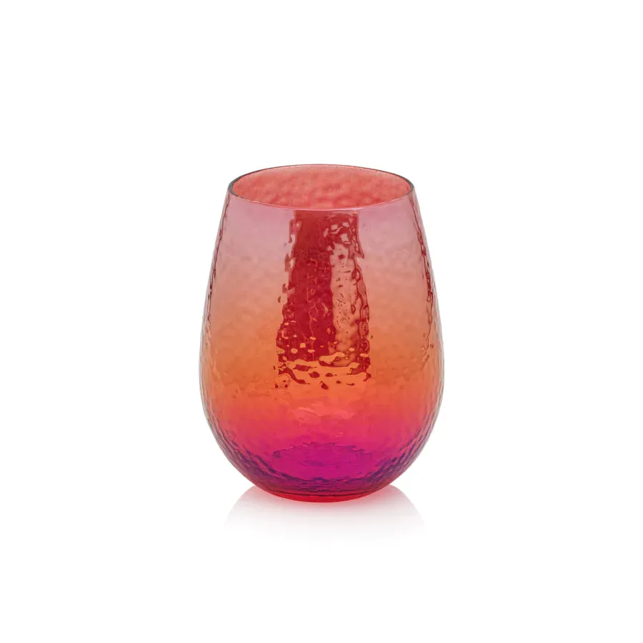 Aperitivo Stemless Glass-Red Luster