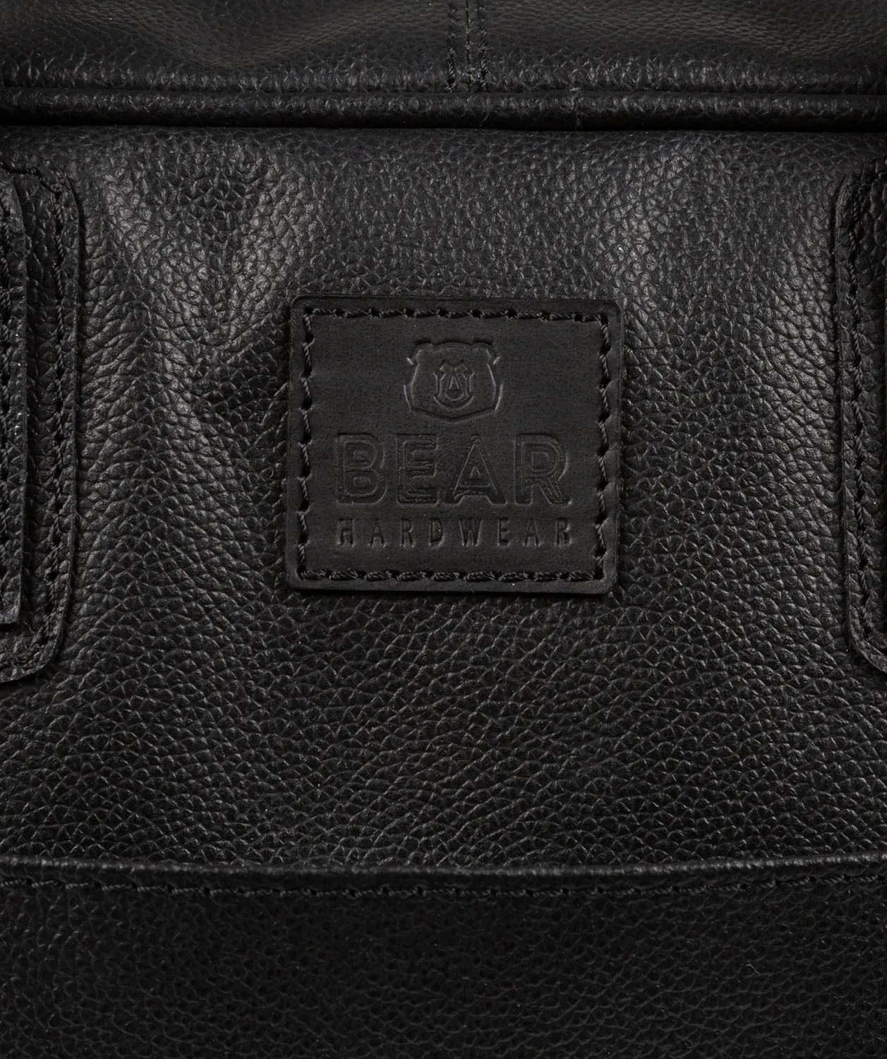 'Ash' Black Leather Briefcase