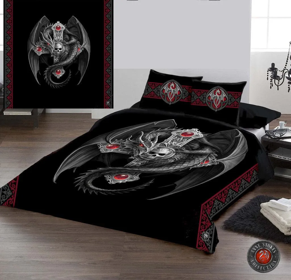 Autumn Bedroom Decor - GOTHIC DRAGON-Duvet & Pillow Cases Cover Set UK Superking/US Kingsize