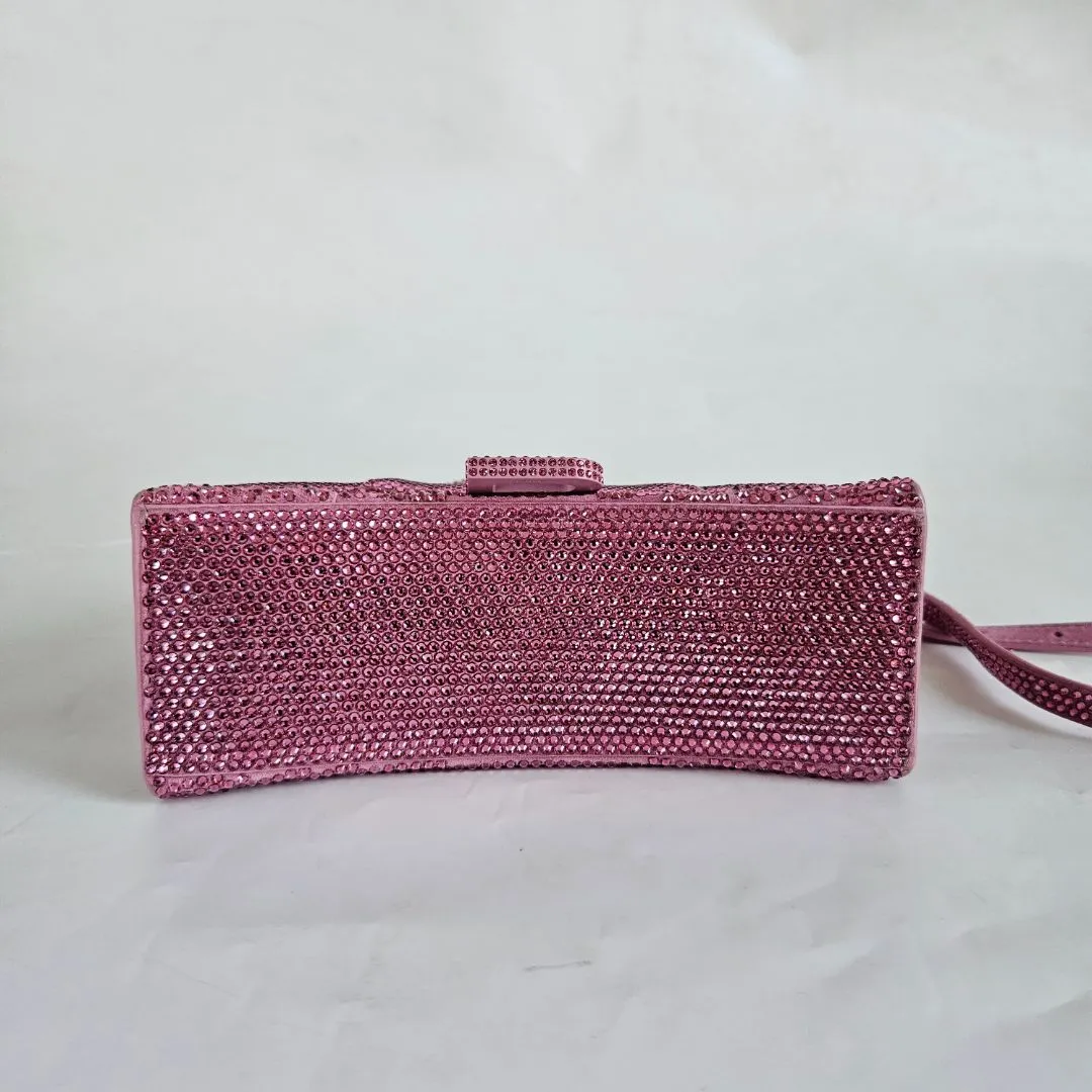 Balenciaga Hourglass XS embellished top-handle bag