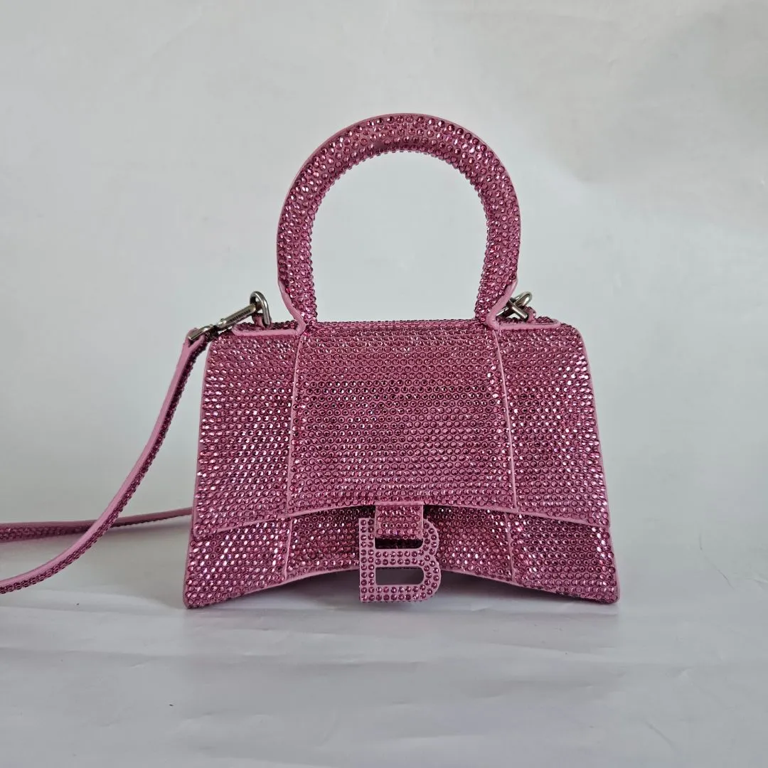 Balenciaga Hourglass XS embellished top-handle bag