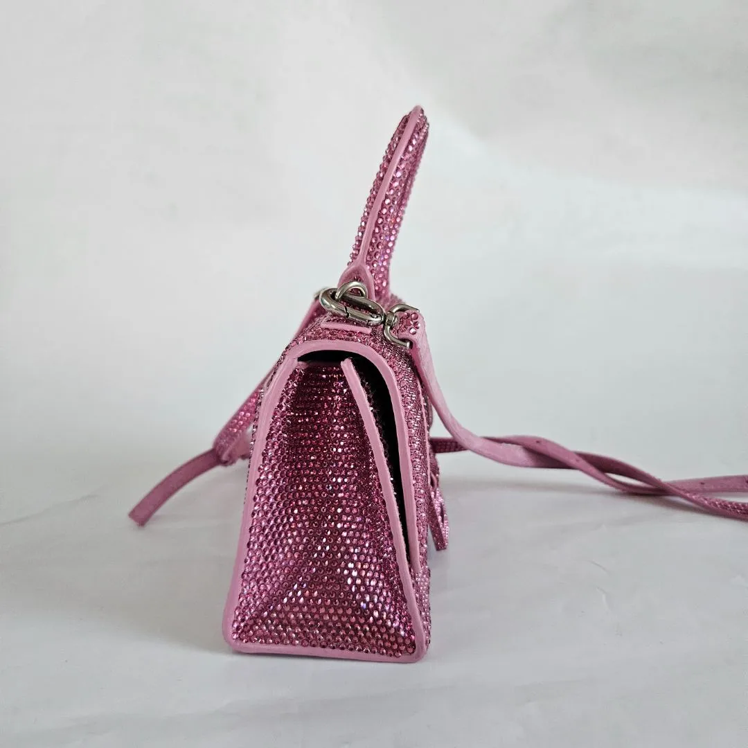 Balenciaga Hourglass XS embellished top-handle bag