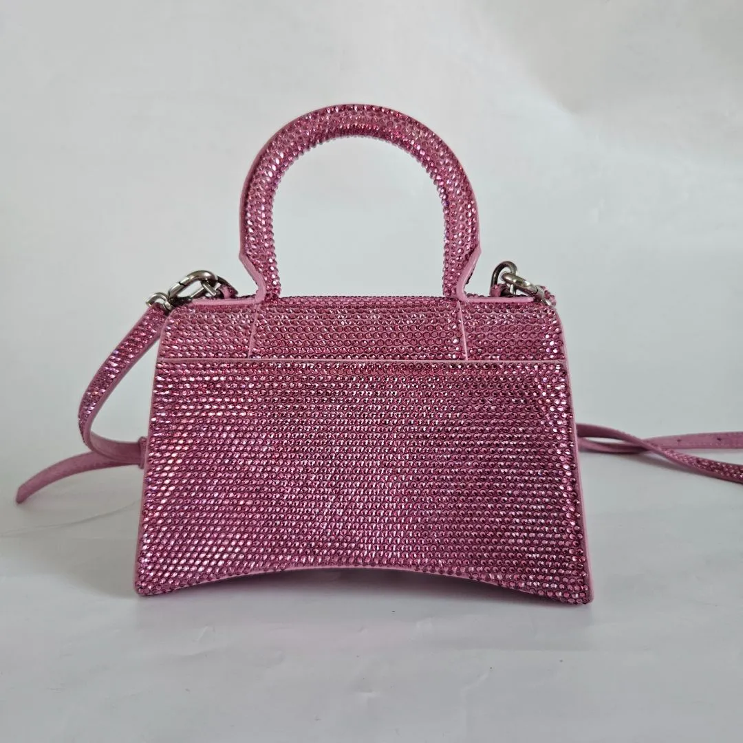 Balenciaga Hourglass XS embellished top-handle bag