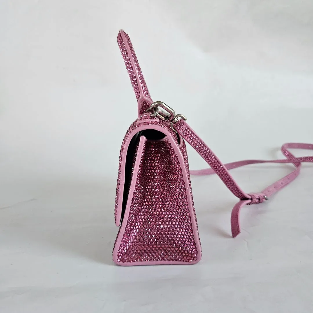 Balenciaga Hourglass XS embellished top-handle bag