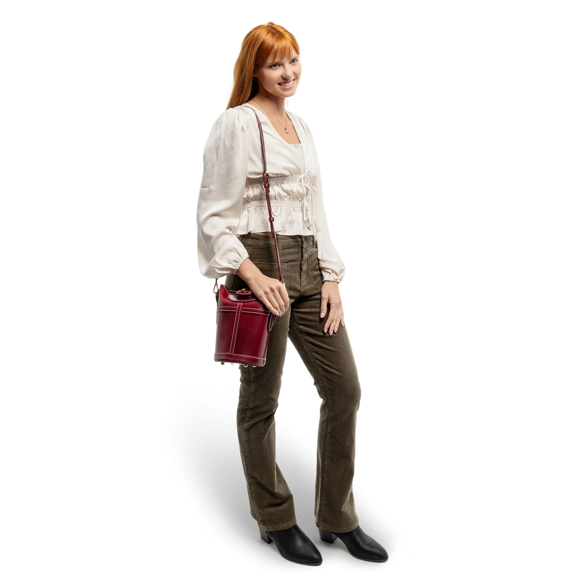 Begonia Vintage Bucket Crossbody