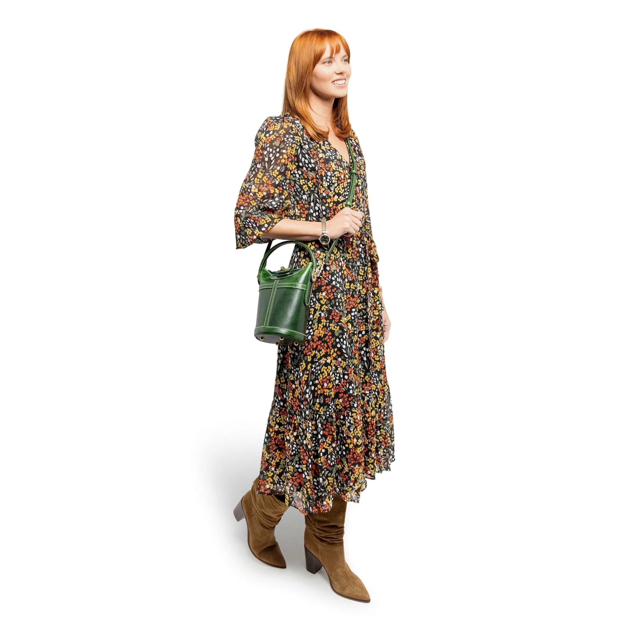 Begonia Vintage Bucket Crossbody