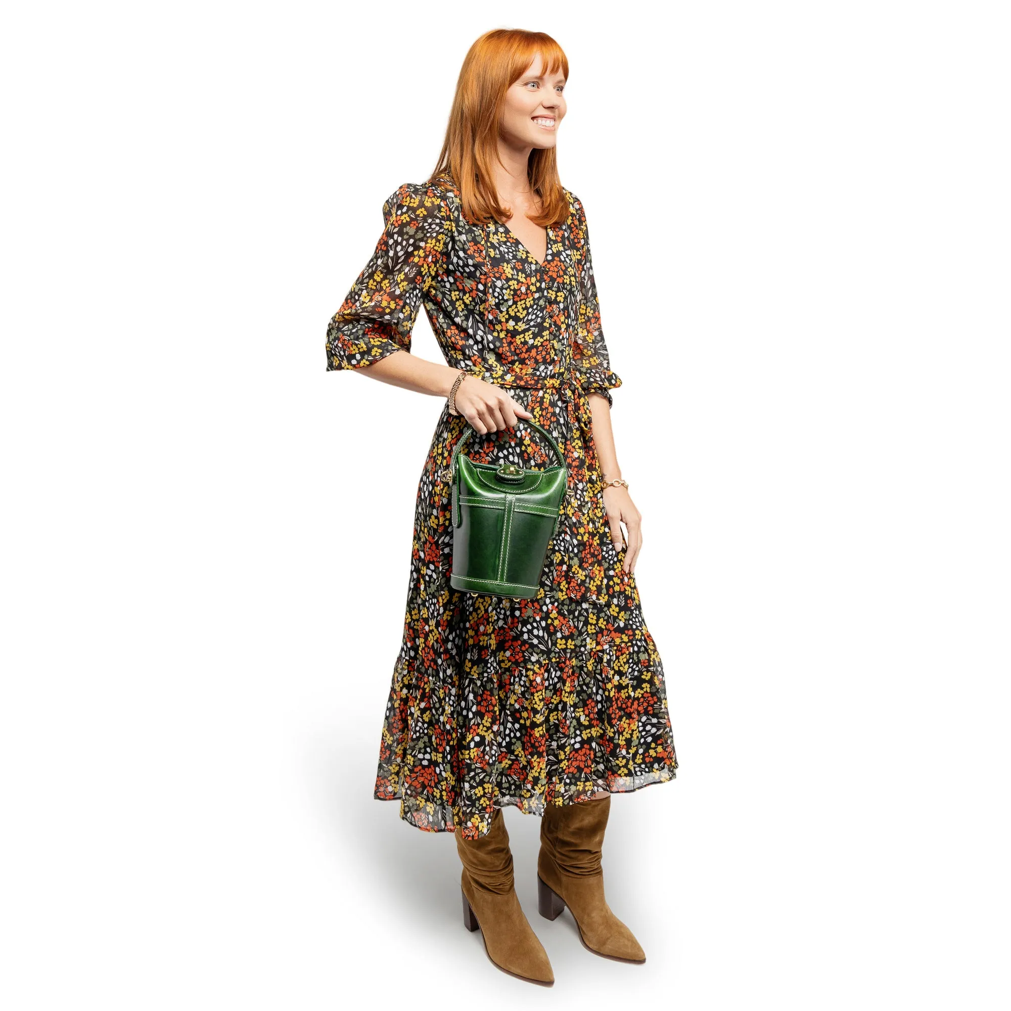 Begonia Vintage Bucket Crossbody