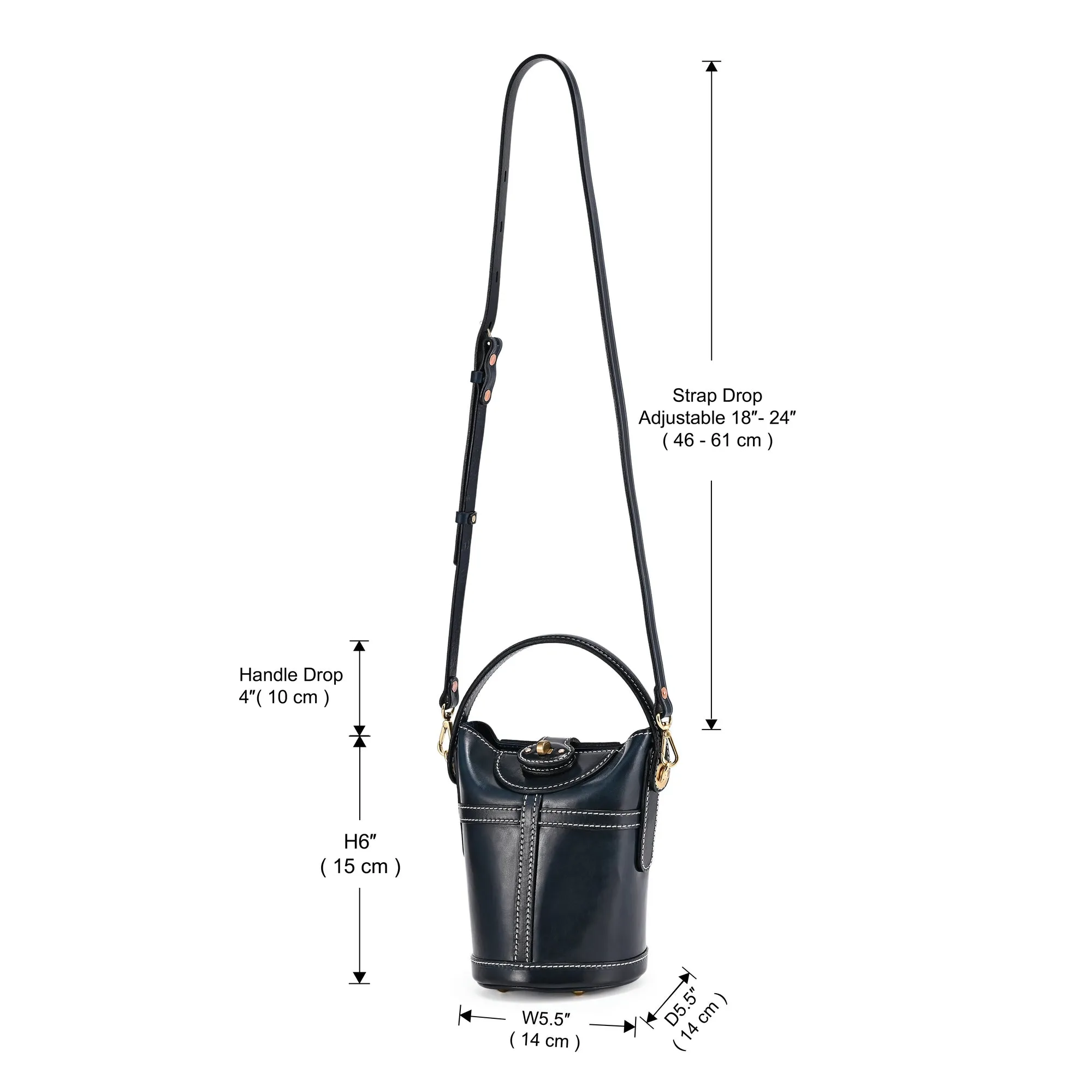 Begonia Vintage Bucket Crossbody