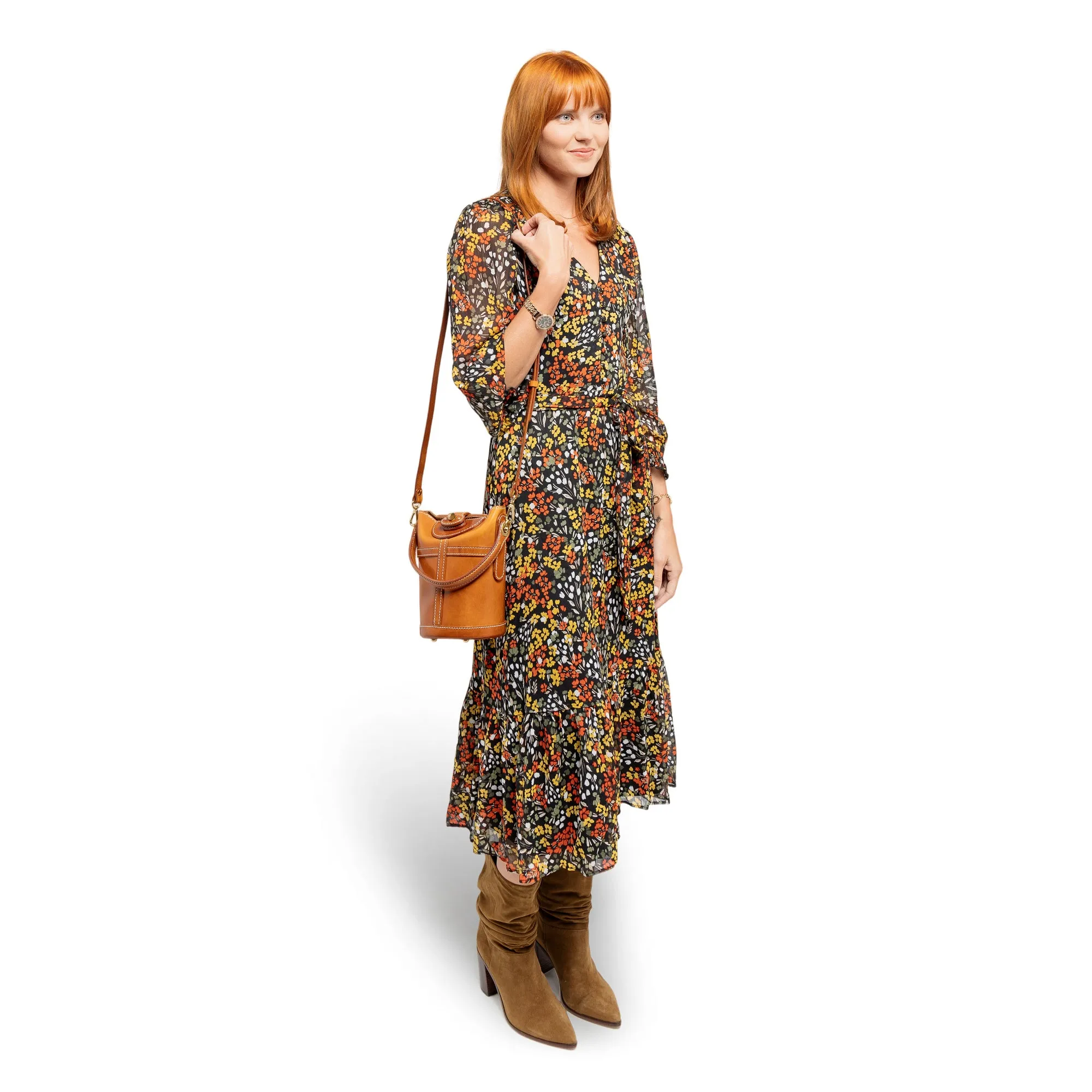 Begonia Vintage Bucket Crossbody