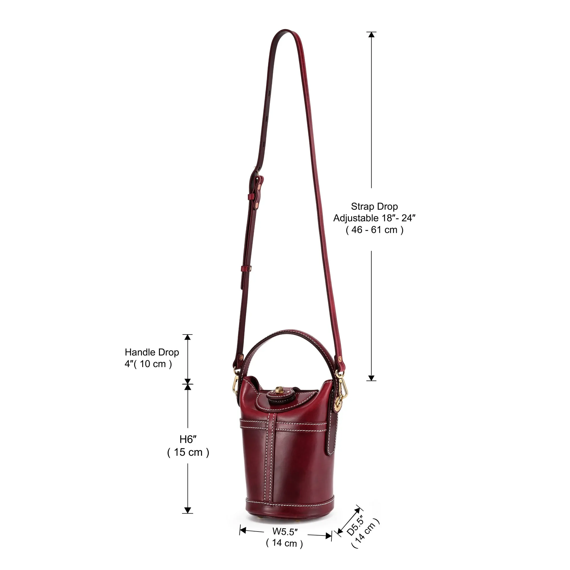 Begonia Vintage Bucket Crossbody