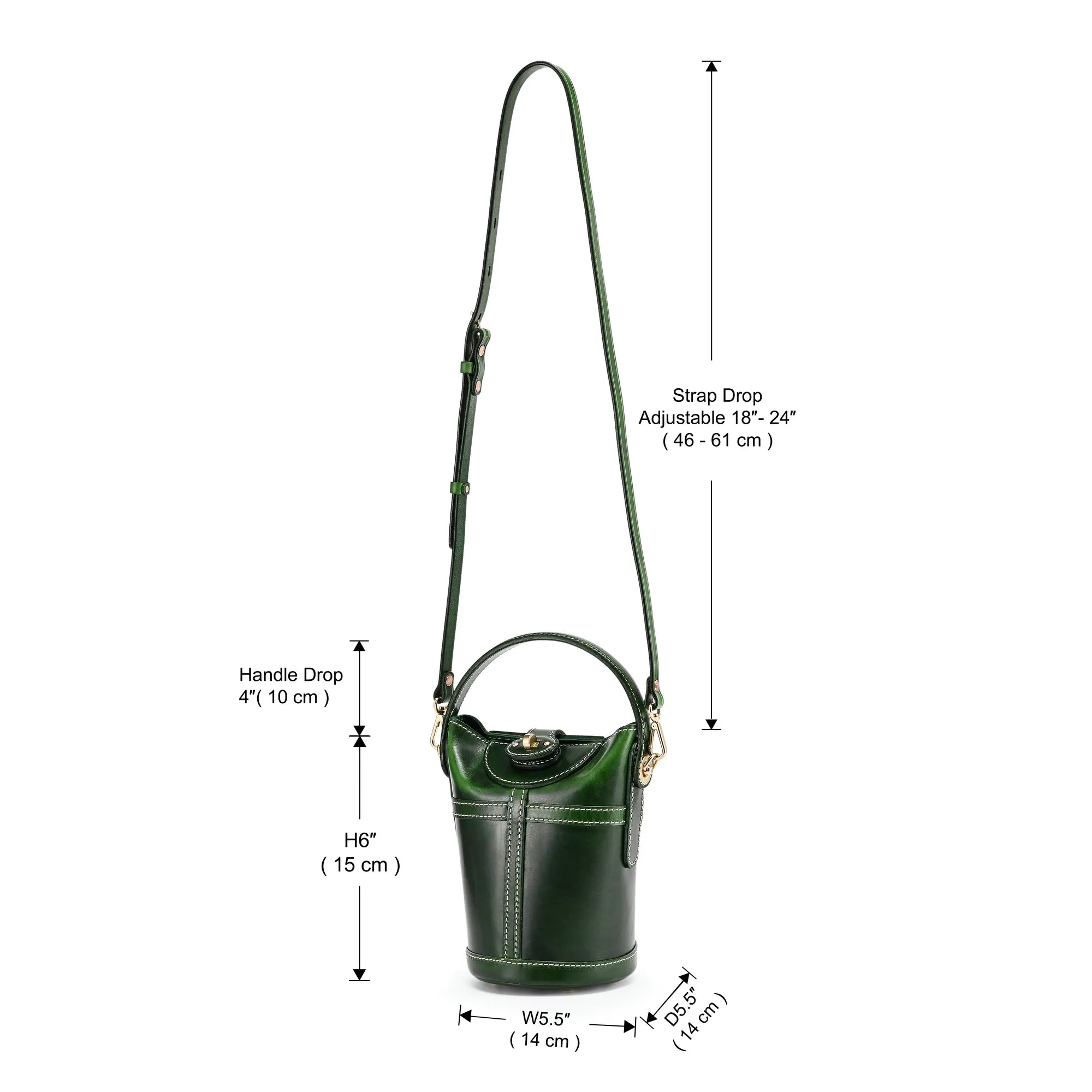 Begonia Vintage Bucket Crossbody