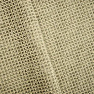 Beige/Gray Grid Chenille Woven Home Decorating Fabric