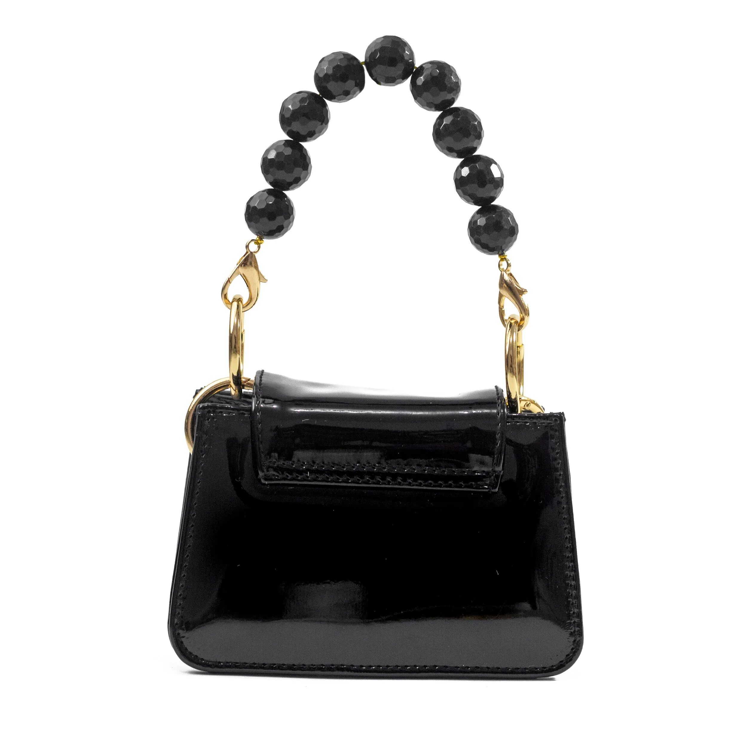 Black Patent Horra Bag