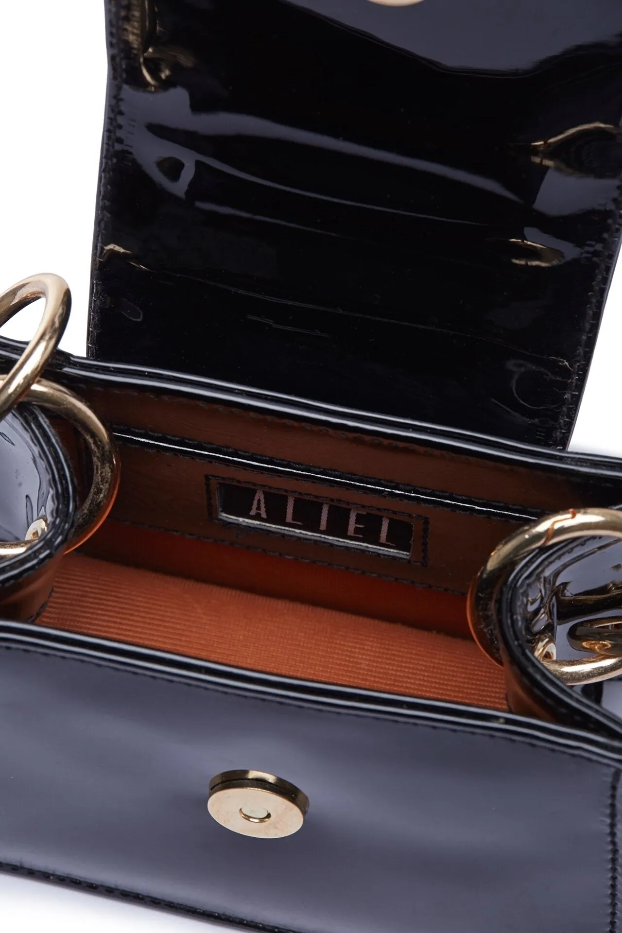 Black Patent Horra Bag