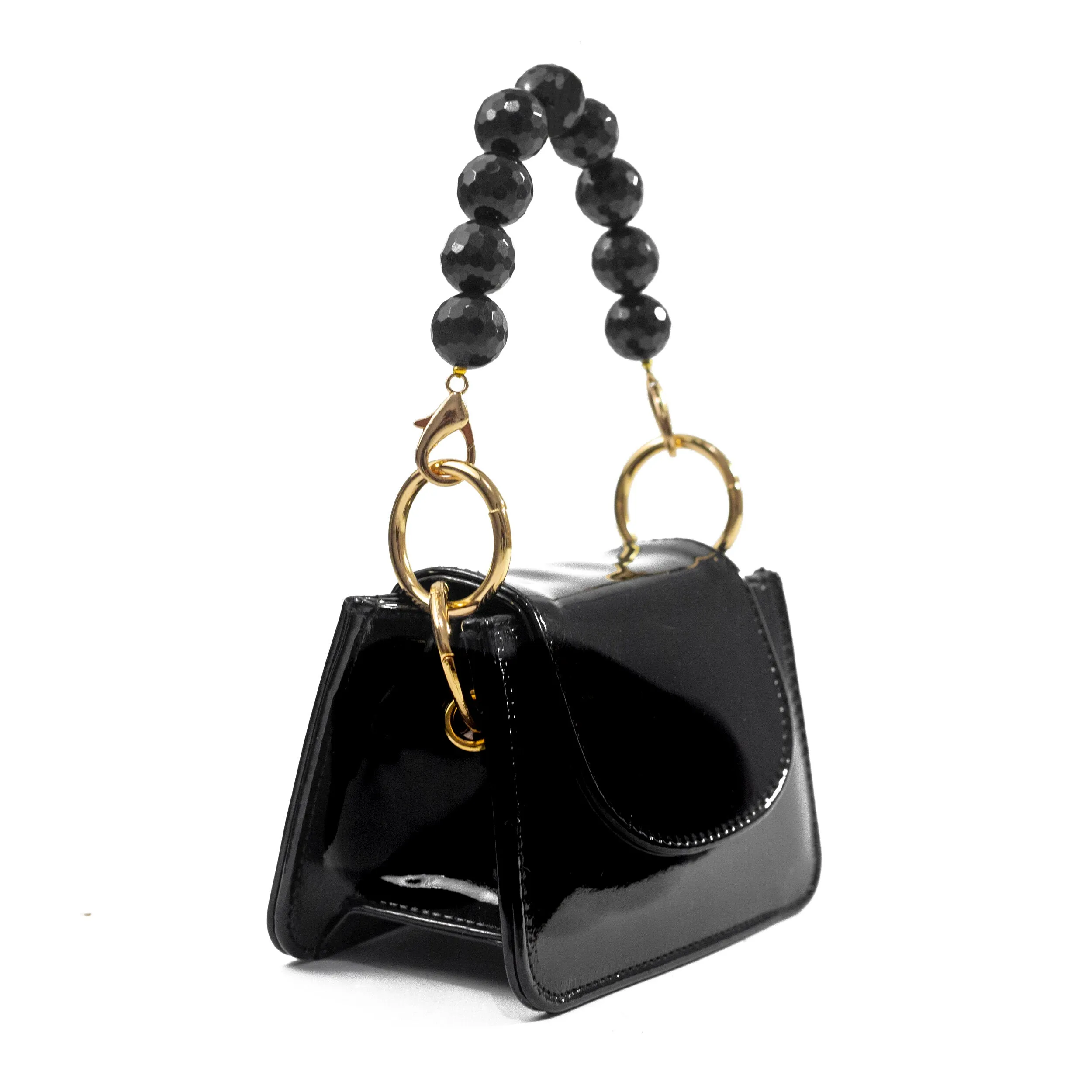 Black Patent Horra Bag