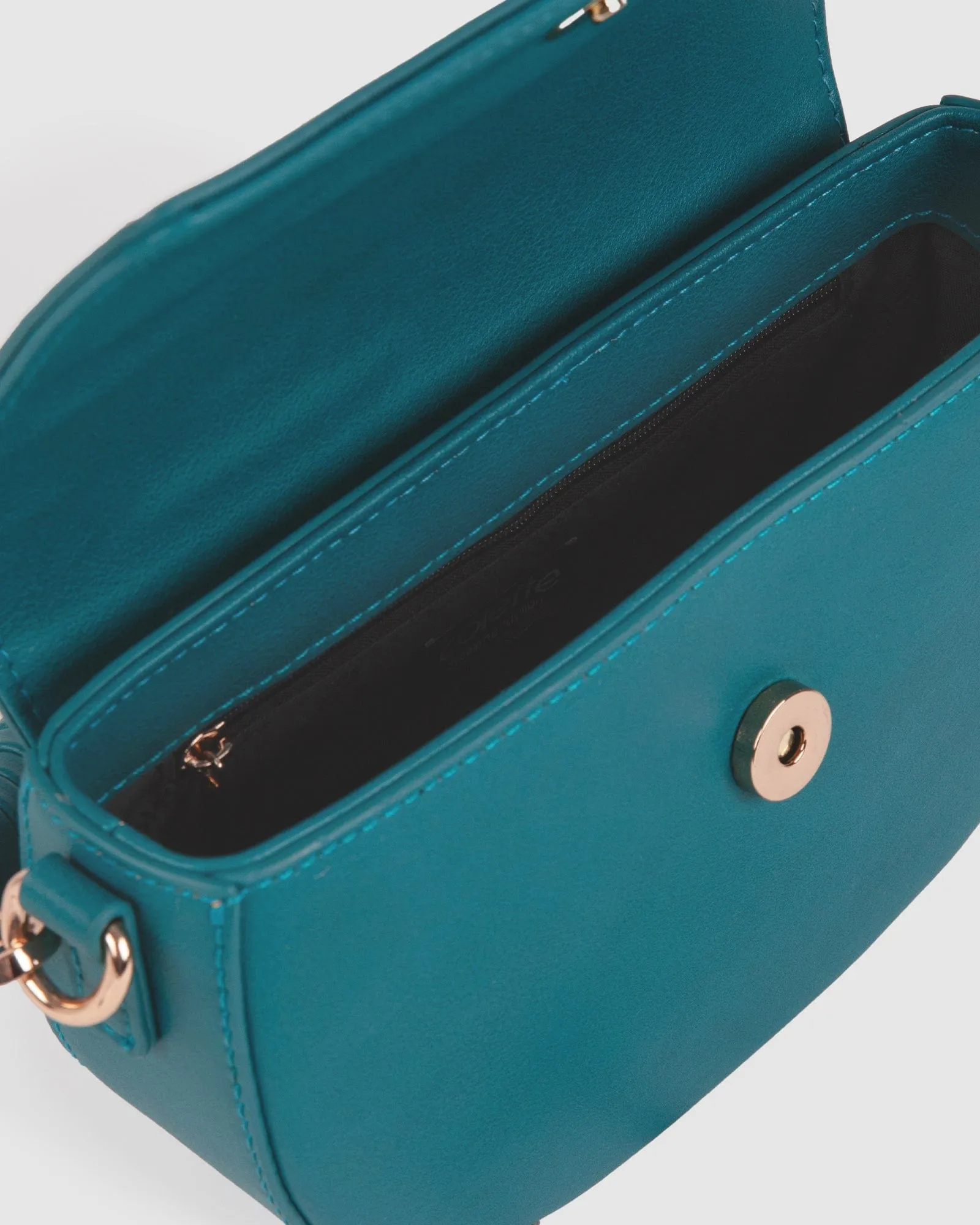 Blue Daliah Crescent Crossbody Bag