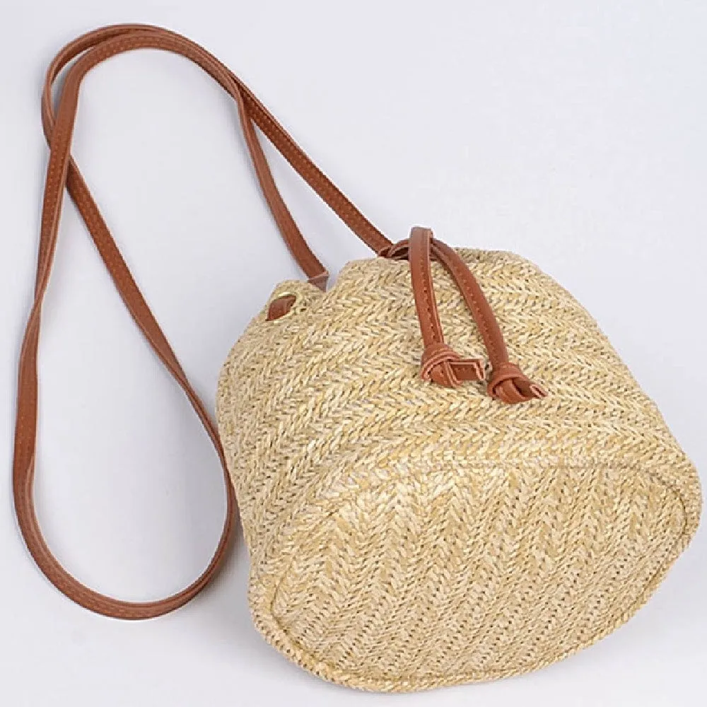 Bucket Of Love Straw Bag