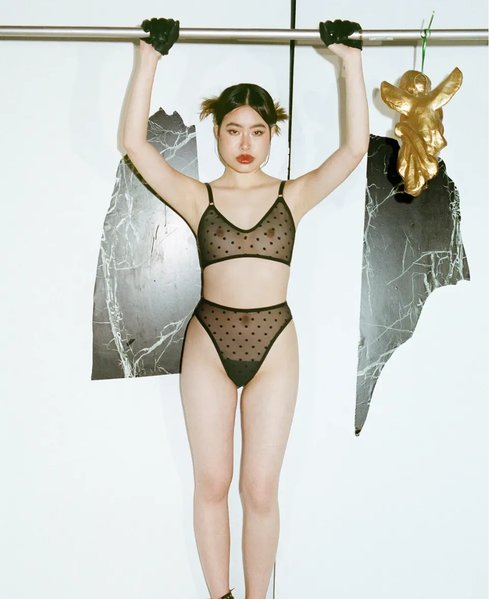 BULLY BOY Polka Dot Mesh Bra