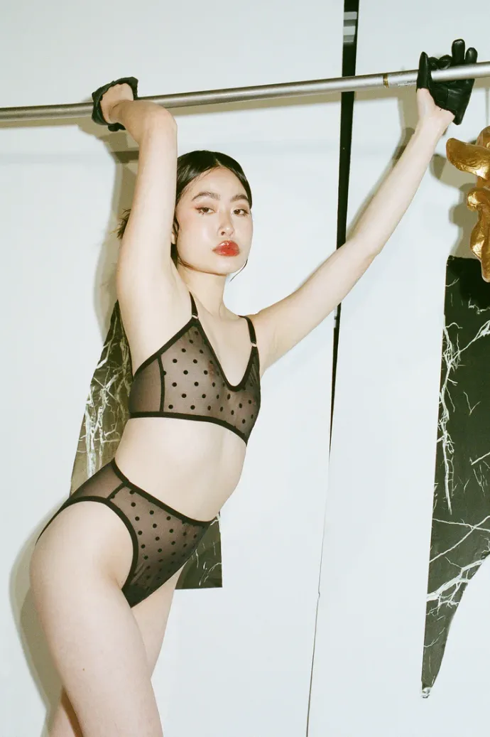BULLY BOY Polka Dot Mesh Bra