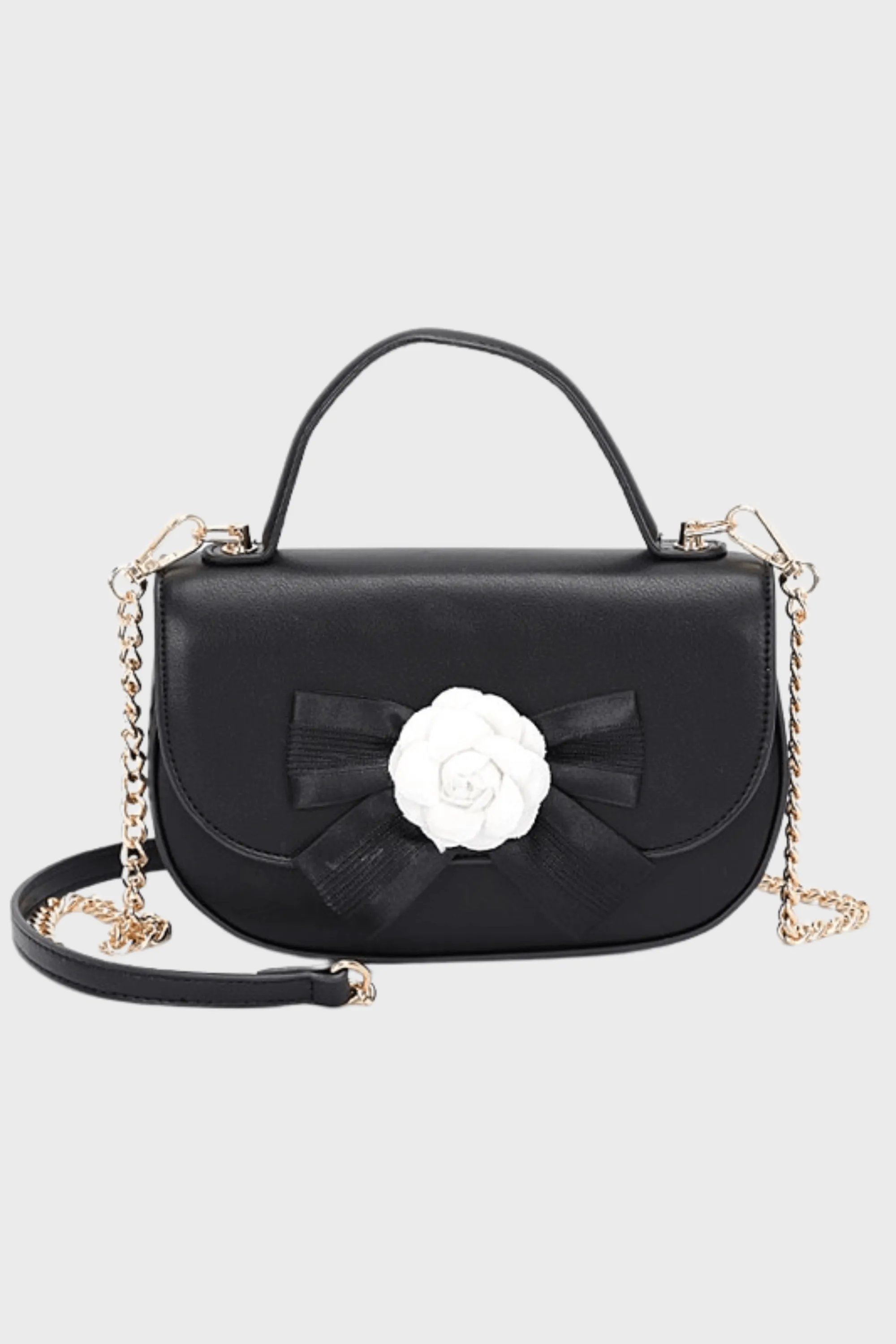 Camellia Flower Top Handle Bag