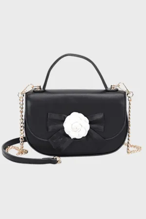 Camellia Flower Top Handle Bag