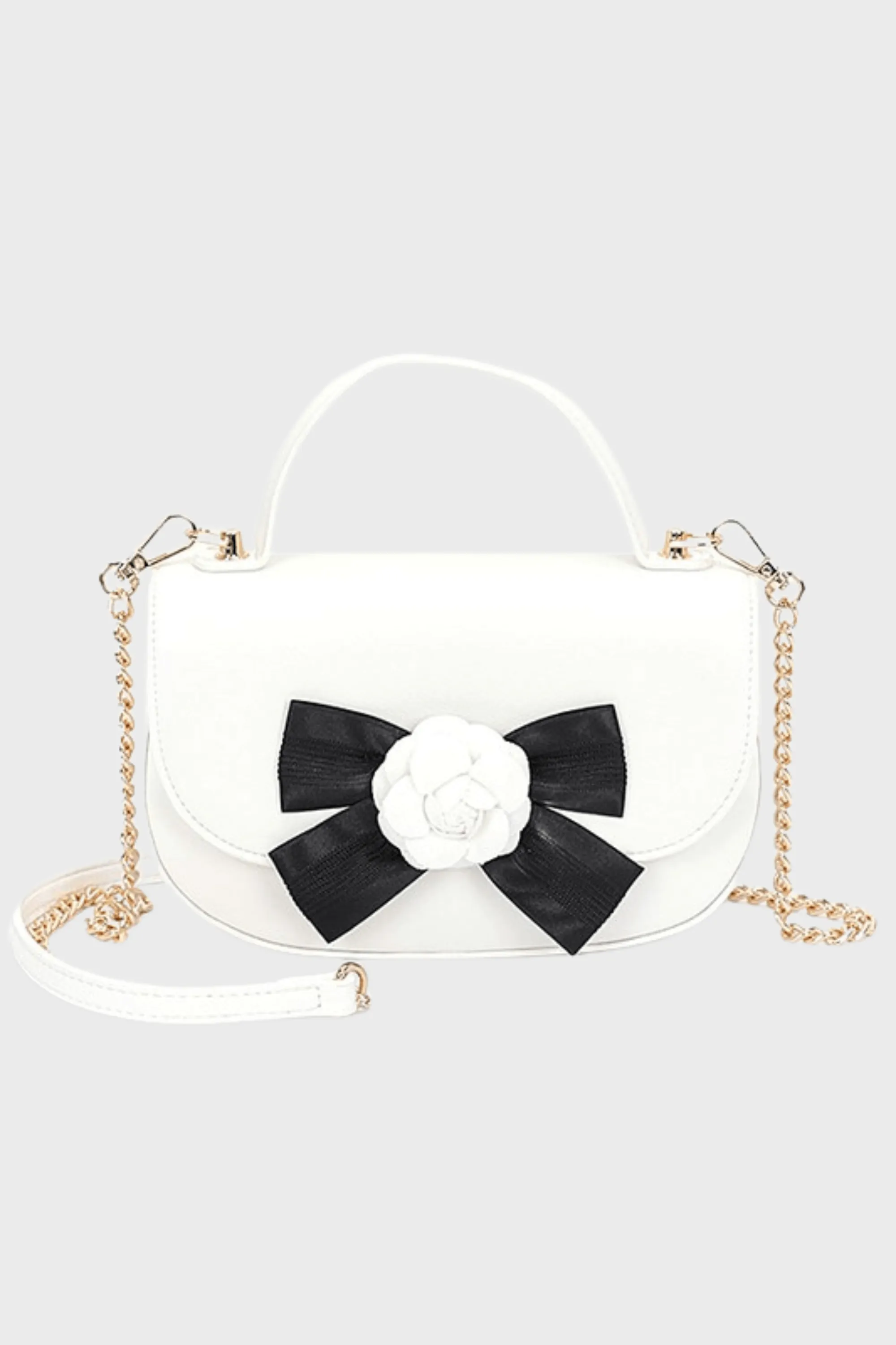 Camellia Flower Top Handle Bag