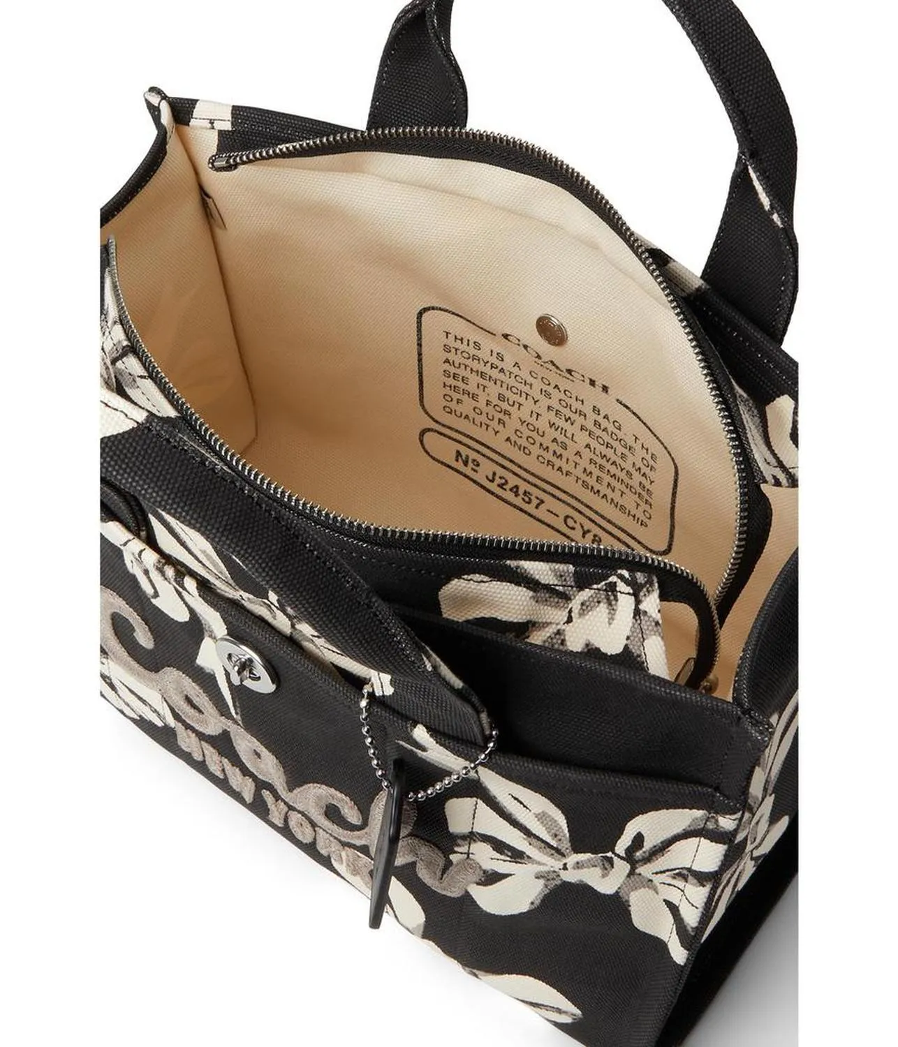 Cargo Tote Bag with Bow Print