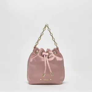 Chain-Handle Satin Bucket Bag - TLHB0911NN3BK3