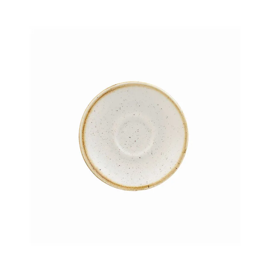 CHURCHILL SUPER VITRIFIED WHITE SPECKLE  ESPRESSO SAUCER  11.8 CM