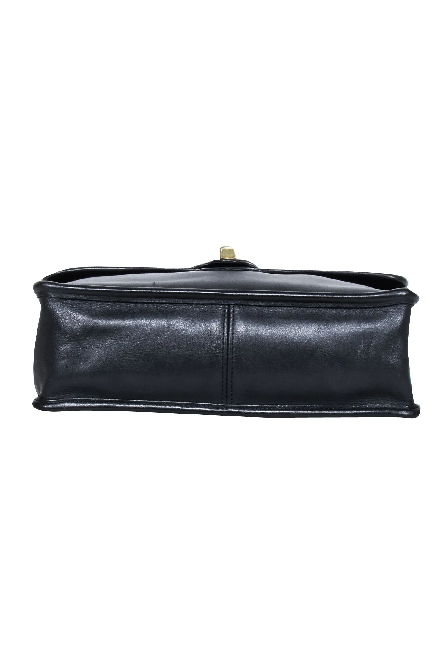 Coach - Willis Black Leather Vintage Messenger Crossbody Bag
