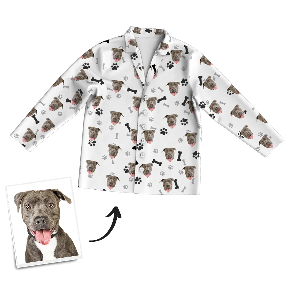 Custom Face Pajamas with Long Sleeve For Pet Lover Pet Memorial Gifts
