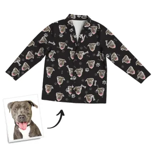 Custom Face Pajamas with Long Sleeve For Pet Lover Pet Memorial Gifts