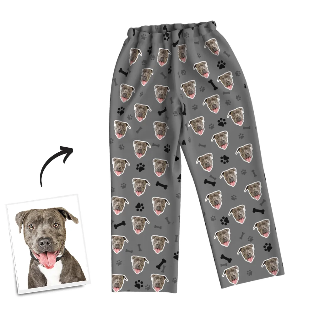 Custom Face Pajamas with Long Sleeve For Pet Lover Pet Memorial Gifts