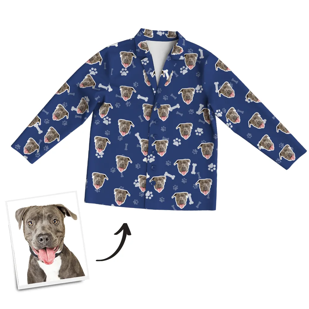 Custom Face Pajamas with Long Sleeve For Pet Lover Pet Memorial Gifts
