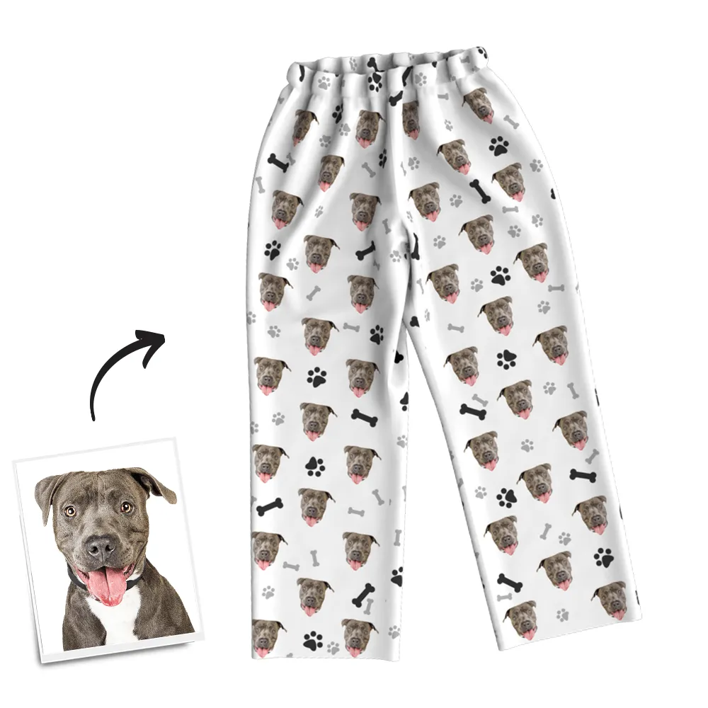 Custom Face Pajamas with Long Sleeve For Pet Lover Pet Memorial Gifts