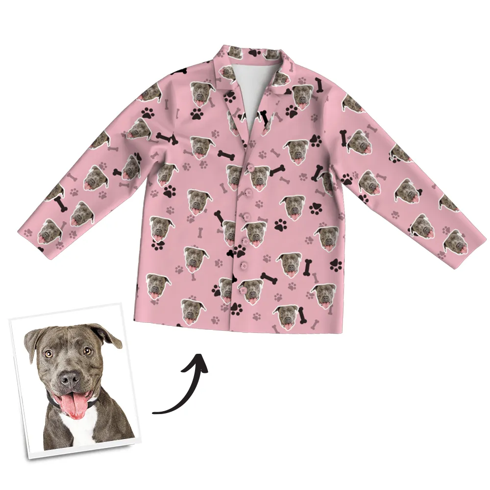 Custom Face Pajamas with Long Sleeve For Pet Lover Pet Memorial Gifts