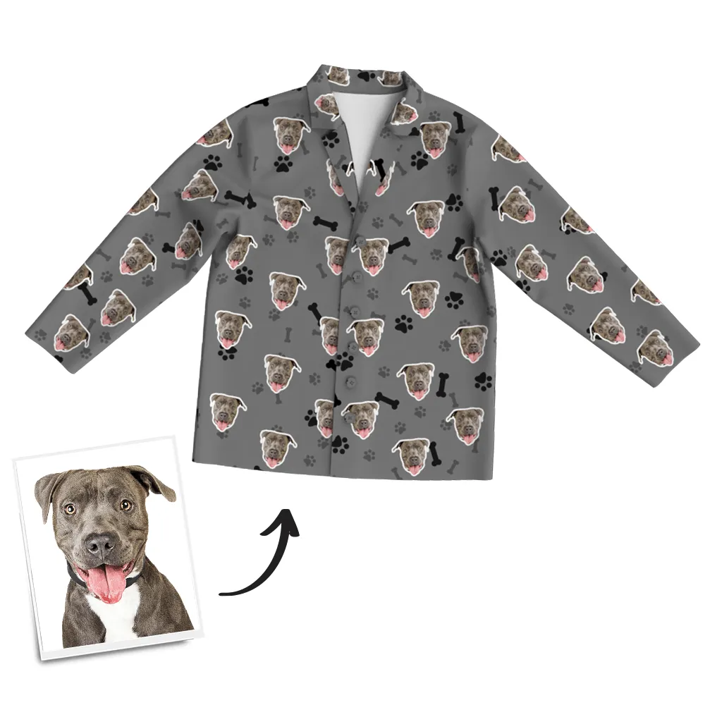 Custom Face Pajamas with Long Sleeve For Pet Lover Pet Memorial Gifts