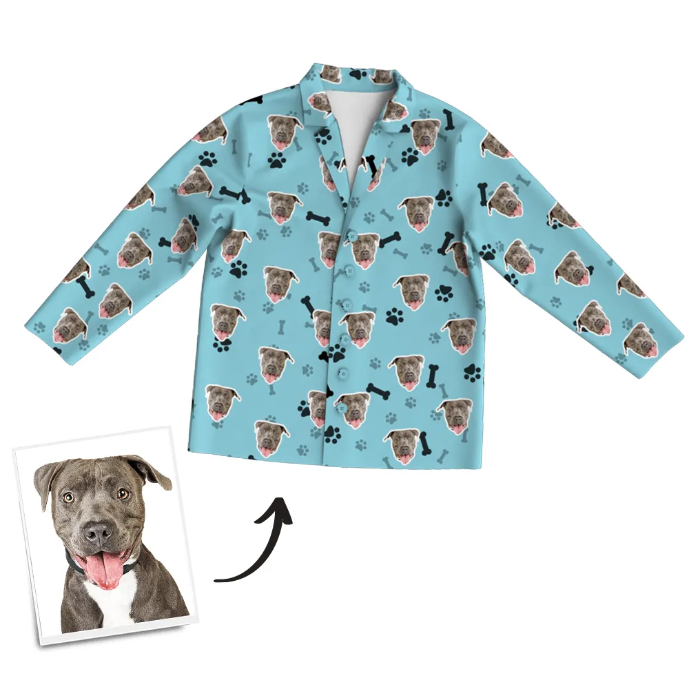 Custom Face Pajamas with Long Sleeve For Pet Lover Pet Memorial Gifts